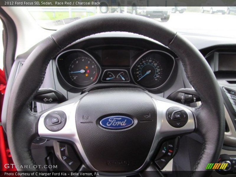 Race Red / Charcoal Black 2012 Ford Focus SEL Sedan