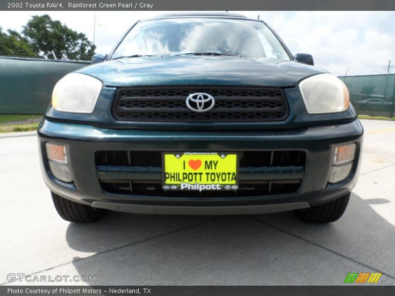 Rainforest Green Pearl / Gray 2002 Toyota RAV4