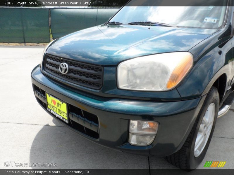 Rainforest Green Pearl / Gray 2002 Toyota RAV4
