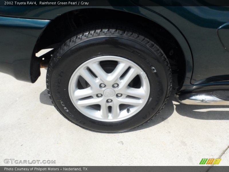 Rainforest Green Pearl / Gray 2002 Toyota RAV4