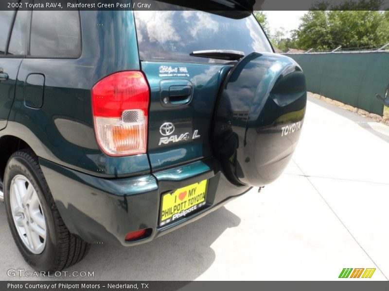 Rainforest Green Pearl / Gray 2002 Toyota RAV4