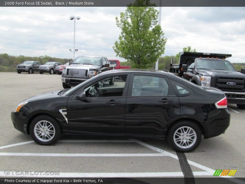 Black / Medium Stone 2008 Ford Focus SE Sedan
