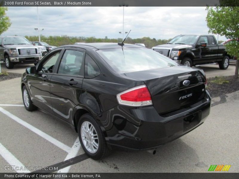 Black / Medium Stone 2008 Ford Focus SE Sedan