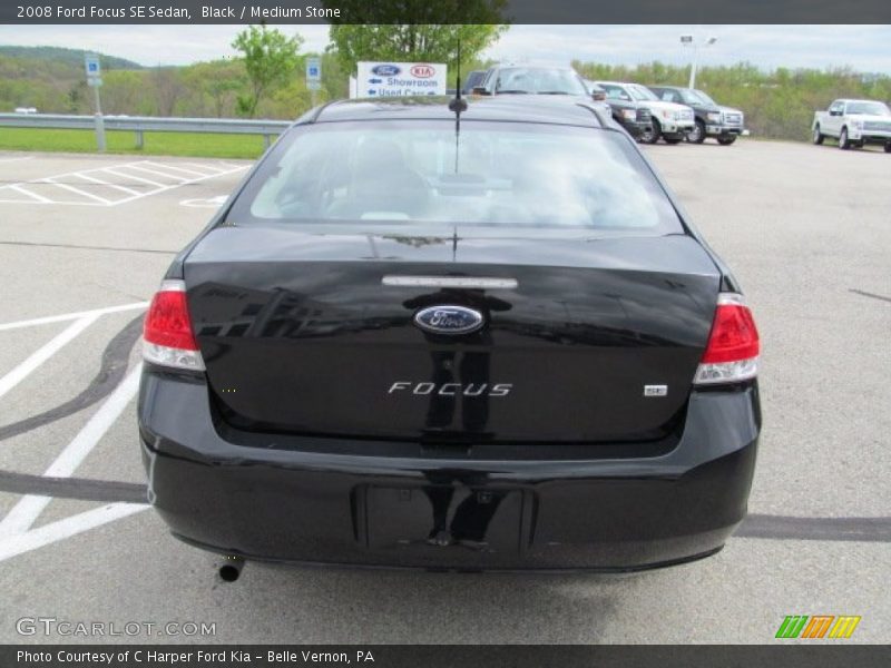 Black / Medium Stone 2008 Ford Focus SE Sedan