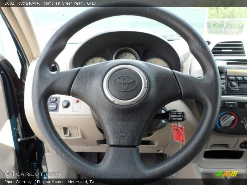 Rainforest Green Pearl / Gray 2002 Toyota RAV4