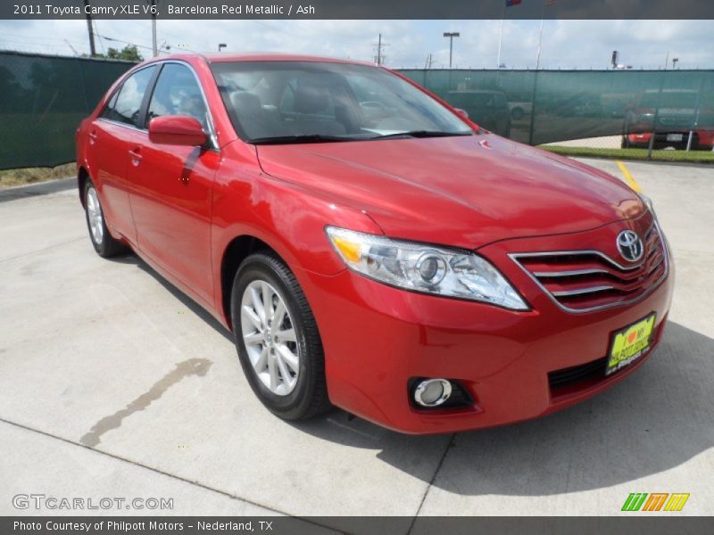 Barcelona Red Metallic / Ash 2011 Toyota Camry XLE V6