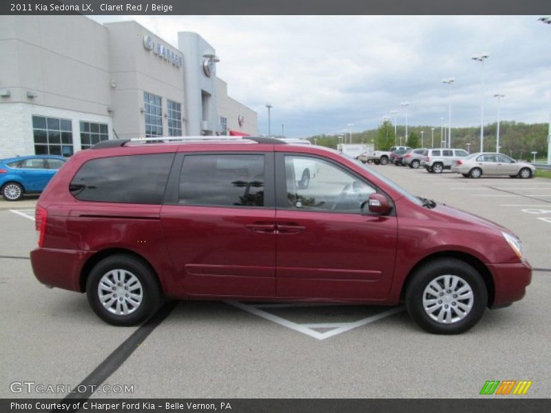 Claret Red / Beige 2011 Kia Sedona LX
