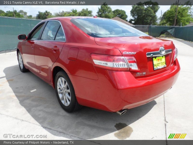 Barcelona Red Metallic / Ash 2011 Toyota Camry XLE V6