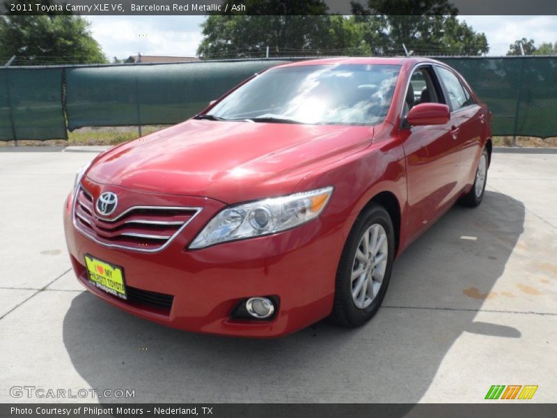 Barcelona Red Metallic / Ash 2011 Toyota Camry XLE V6