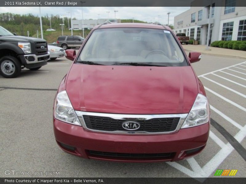 Claret Red / Beige 2011 Kia Sedona LX