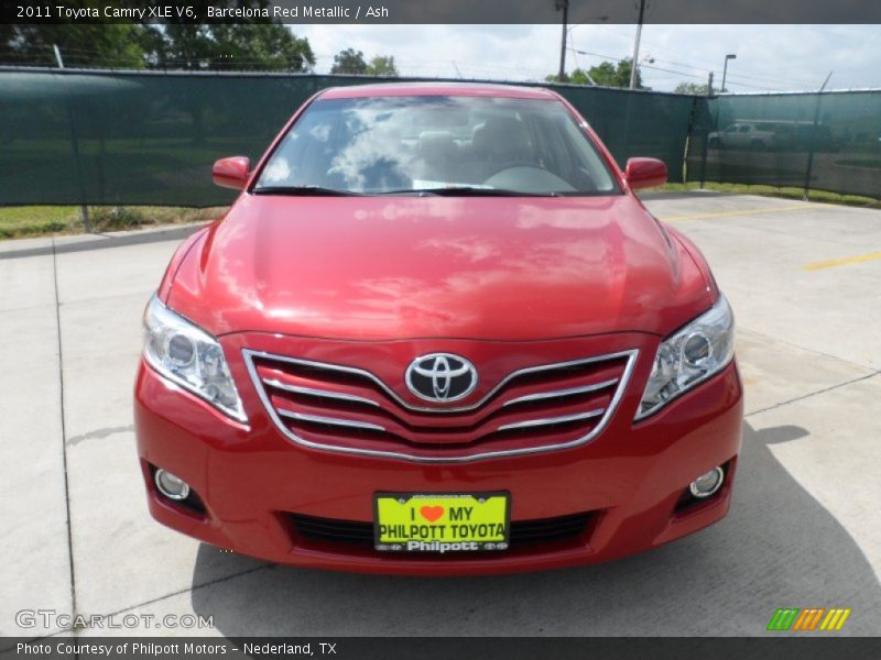 Barcelona Red Metallic / Ash 2011 Toyota Camry XLE V6
