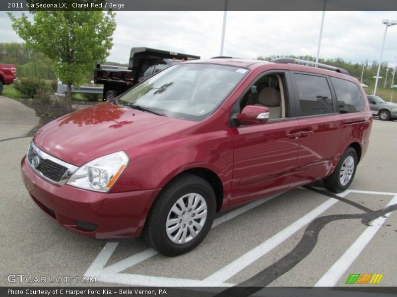 Claret Red / Beige 2011 Kia Sedona LX
