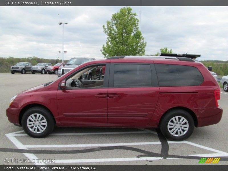Claret Red / Beige 2011 Kia Sedona LX