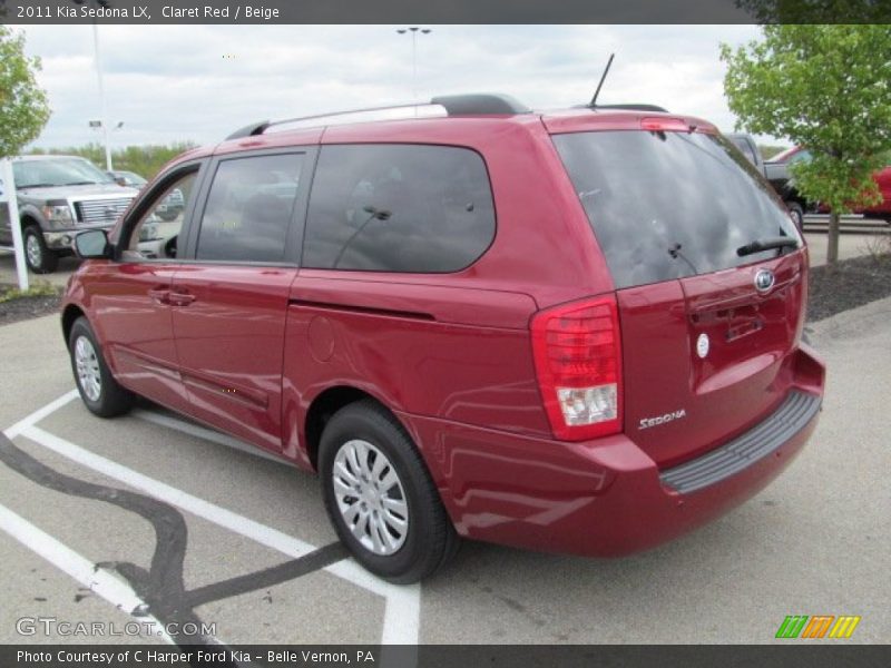 Claret Red / Beige 2011 Kia Sedona LX