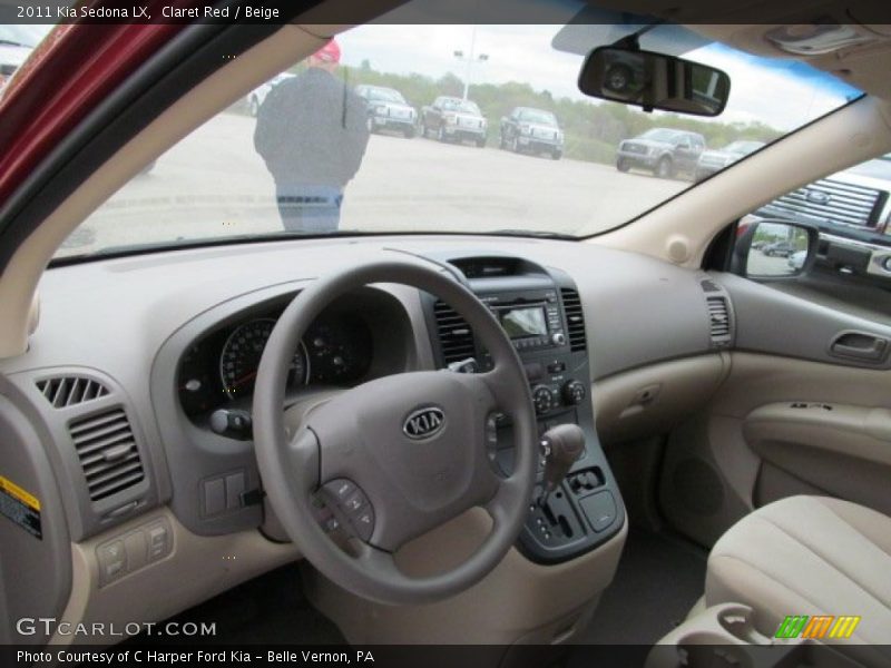 Claret Red / Beige 2011 Kia Sedona LX