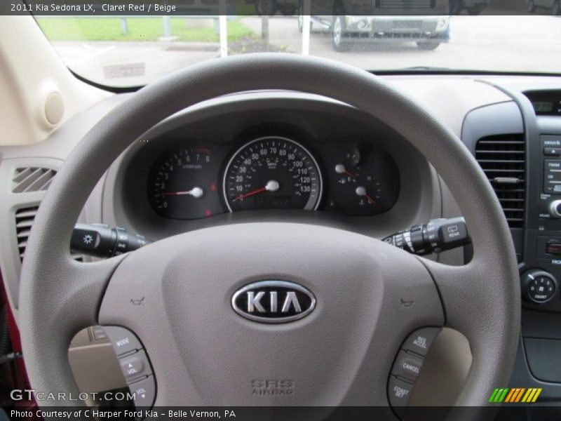 Claret Red / Beige 2011 Kia Sedona LX