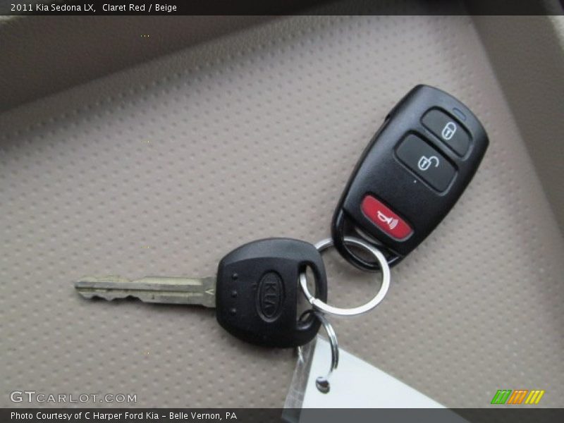 Claret Red / Beige 2011 Kia Sedona LX