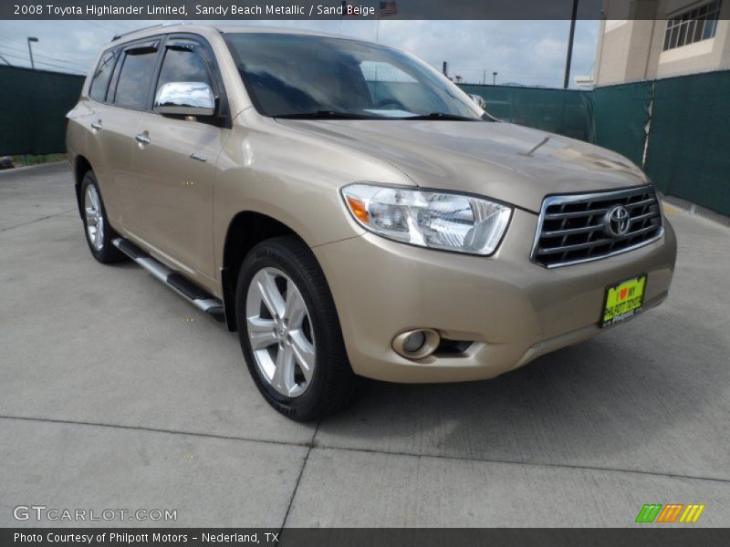 Sandy Beach Metallic / Sand Beige 2008 Toyota Highlander Limited