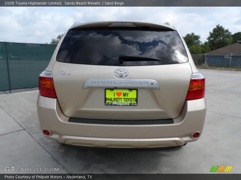 Sandy Beach Metallic / Sand Beige 2008 Toyota Highlander Limited