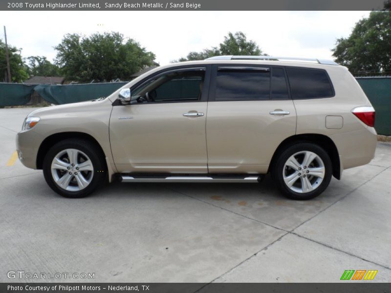 Sandy Beach Metallic / Sand Beige 2008 Toyota Highlander Limited