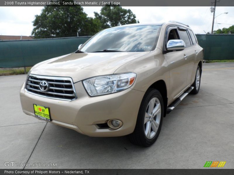 Sandy Beach Metallic / Sand Beige 2008 Toyota Highlander Limited
