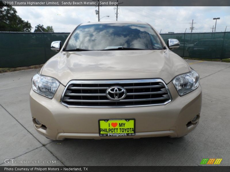 Sandy Beach Metallic / Sand Beige 2008 Toyota Highlander Limited