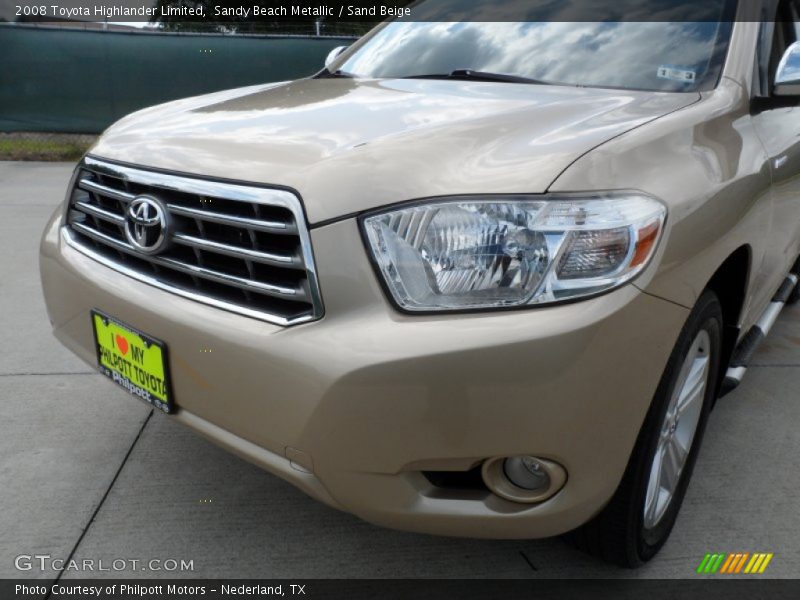Sandy Beach Metallic / Sand Beige 2008 Toyota Highlander Limited