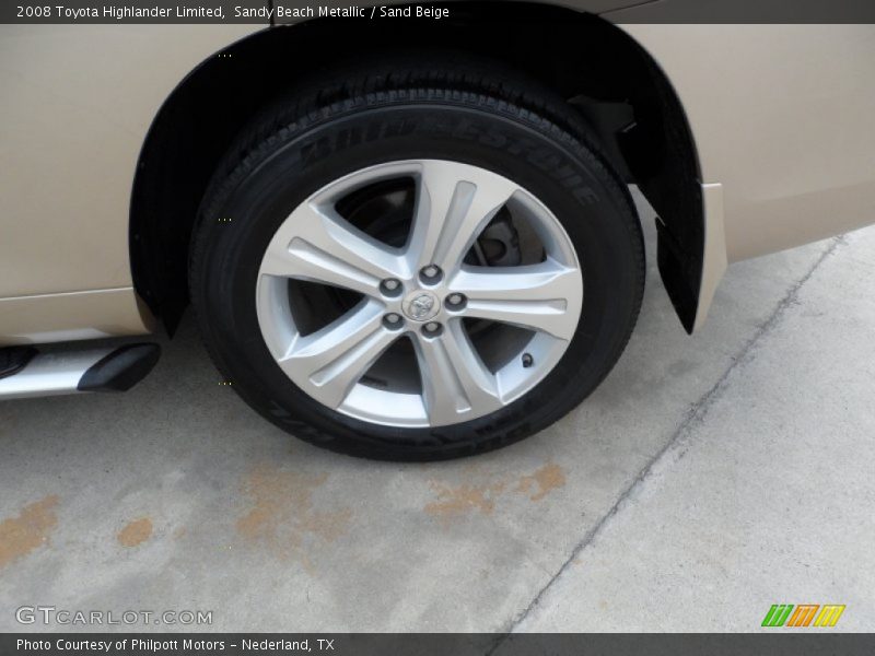 Sandy Beach Metallic / Sand Beige 2008 Toyota Highlander Limited