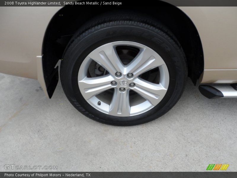 Sandy Beach Metallic / Sand Beige 2008 Toyota Highlander Limited