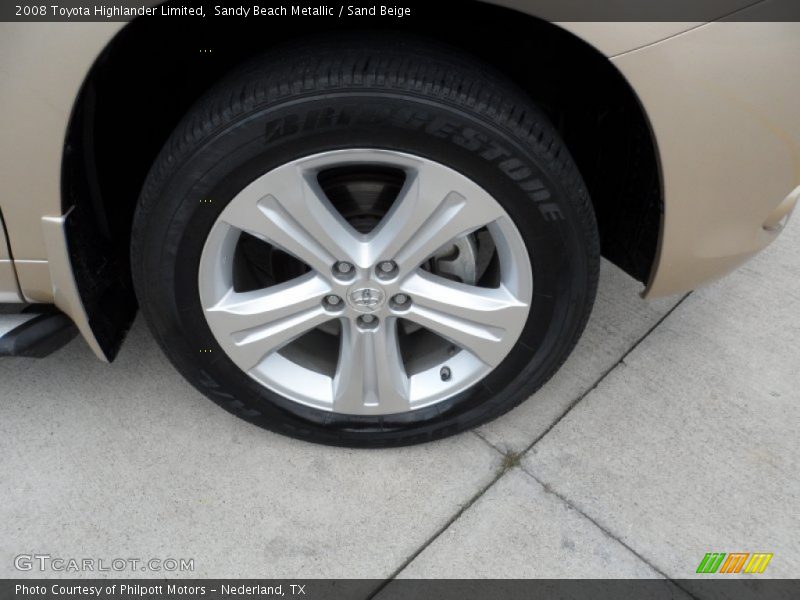 Sandy Beach Metallic / Sand Beige 2008 Toyota Highlander Limited