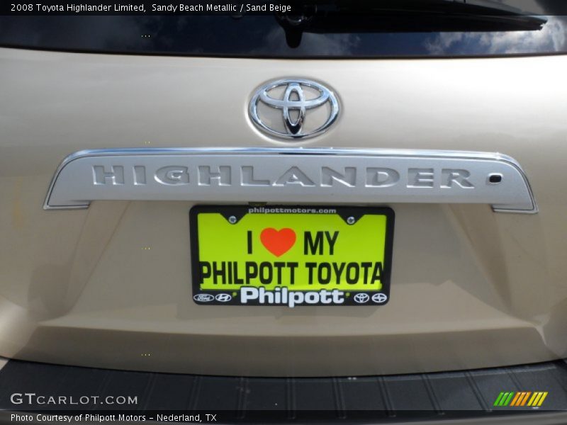 Sandy Beach Metallic / Sand Beige 2008 Toyota Highlander Limited