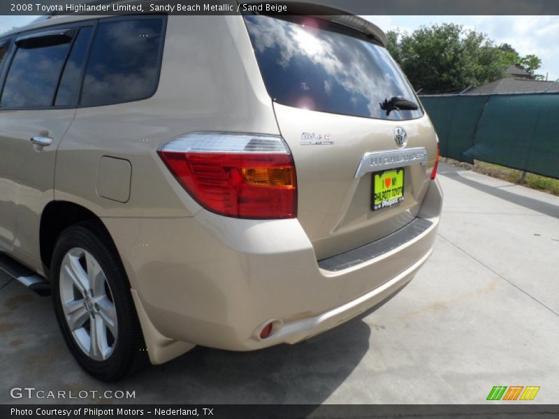 Sandy Beach Metallic / Sand Beige 2008 Toyota Highlander Limited