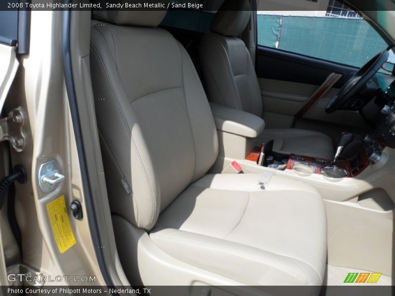 Sandy Beach Metallic / Sand Beige 2008 Toyota Highlander Limited