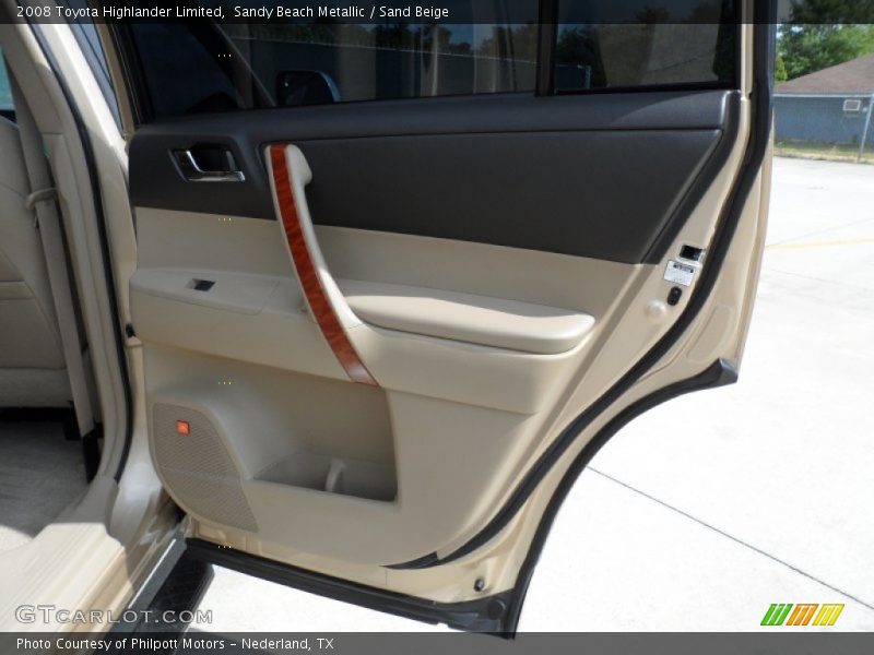 Sandy Beach Metallic / Sand Beige 2008 Toyota Highlander Limited