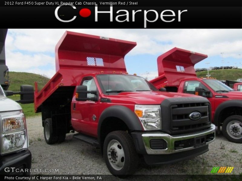 Vermillion Red / Steel 2012 Ford F450 Super Duty XL Regular Cab Chassis