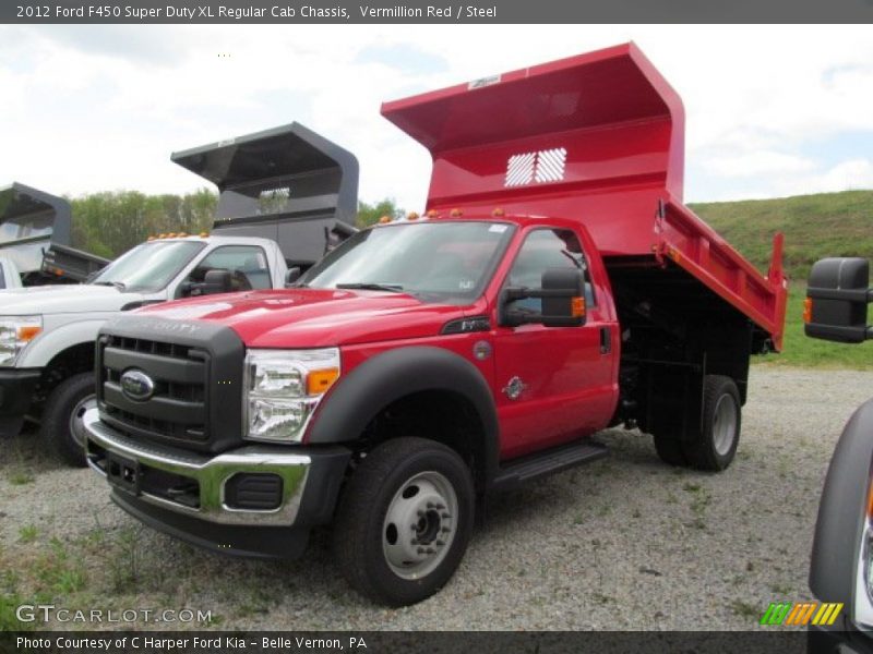 Front 3/4 View of 2012 F450 Super Duty XL Regular Cab Chassis