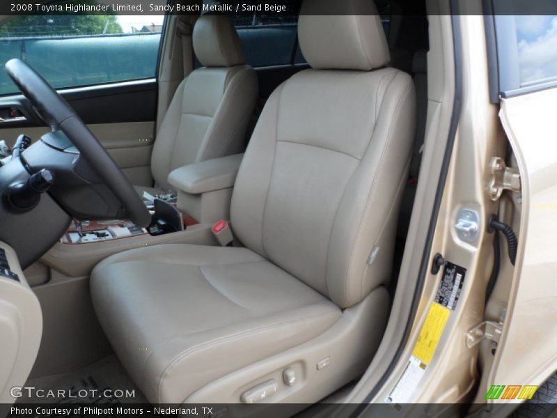 Sandy Beach Metallic / Sand Beige 2008 Toyota Highlander Limited