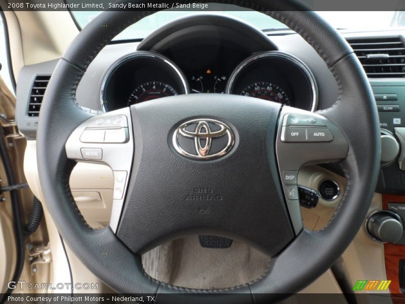 Sandy Beach Metallic / Sand Beige 2008 Toyota Highlander Limited