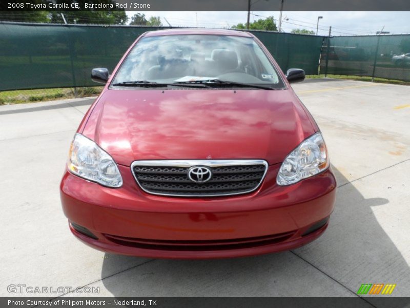 Barcelona Red / Stone 2008 Toyota Corolla CE