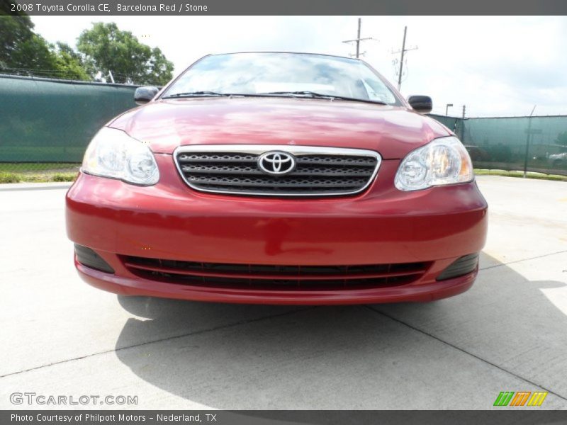 Barcelona Red / Stone 2008 Toyota Corolla CE