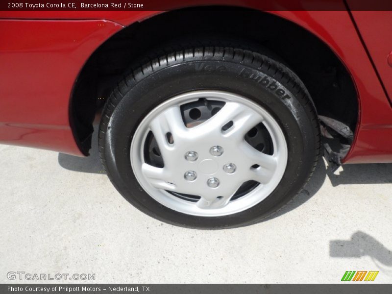 Barcelona Red / Stone 2008 Toyota Corolla CE