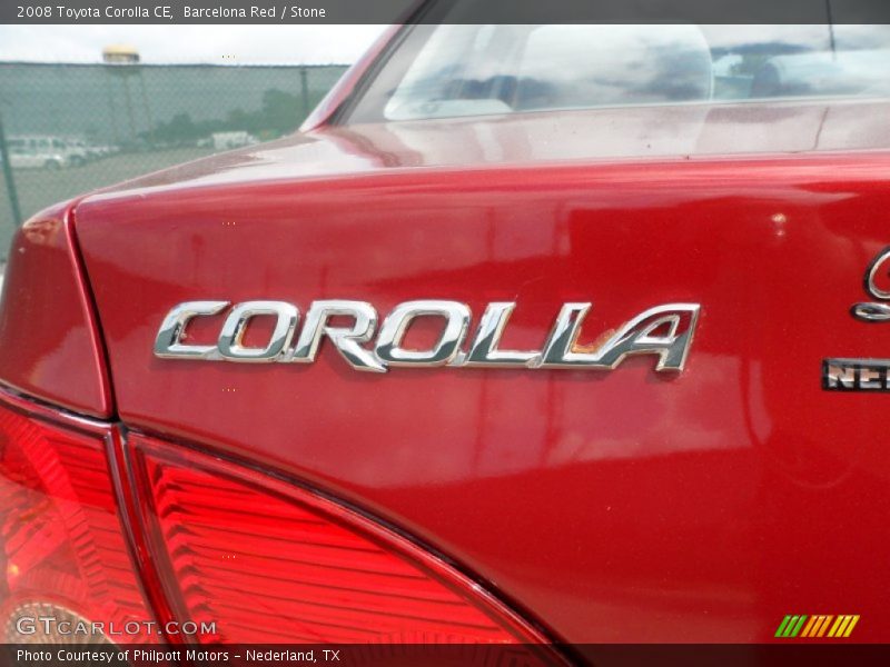 Barcelona Red / Stone 2008 Toyota Corolla CE
