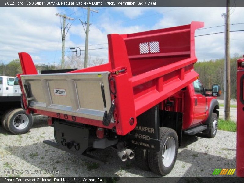 Vermillion Red / Steel 2012 Ford F550 Super Duty XL Regular Cab 4x4 Dump Truck