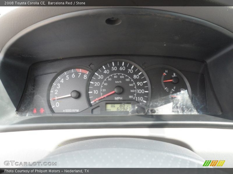Barcelona Red / Stone 2008 Toyota Corolla CE