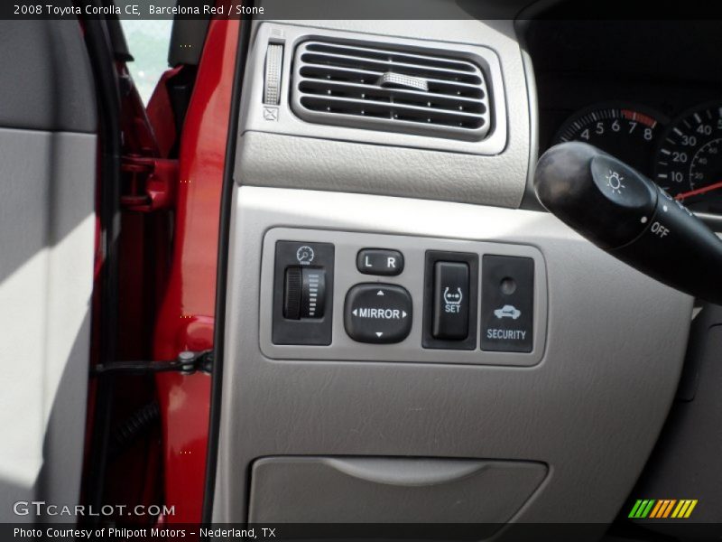 Barcelona Red / Stone 2008 Toyota Corolla CE