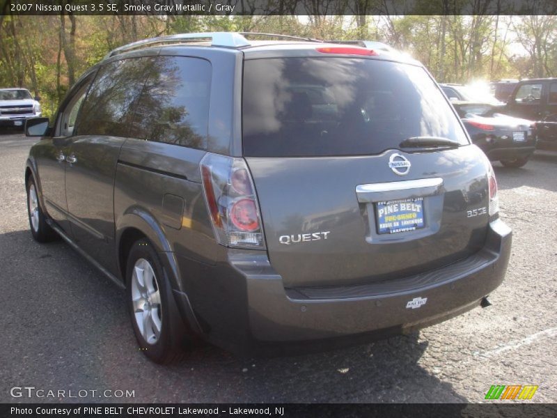 Smoke Gray Metallic / Gray 2007 Nissan Quest 3.5 SE
