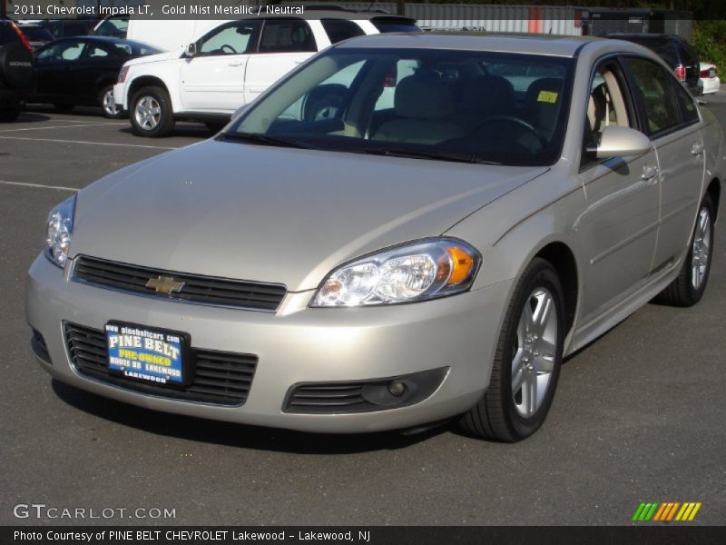 Gold Mist Metallic / Neutral 2011 Chevrolet Impala LT
