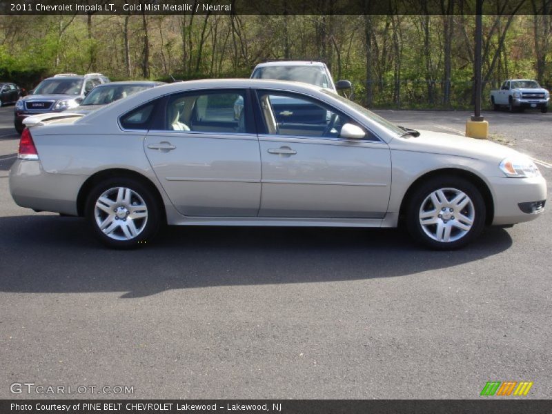 Gold Mist Metallic / Neutral 2011 Chevrolet Impala LT
