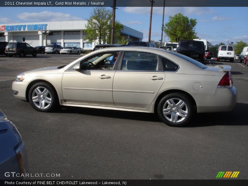 Gold Mist Metallic / Neutral 2011 Chevrolet Impala LT