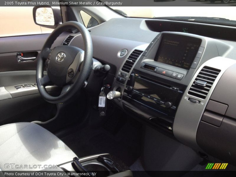 Millenium Silver Metallic / Gray/Burgundy 2005 Toyota Prius Hybrid